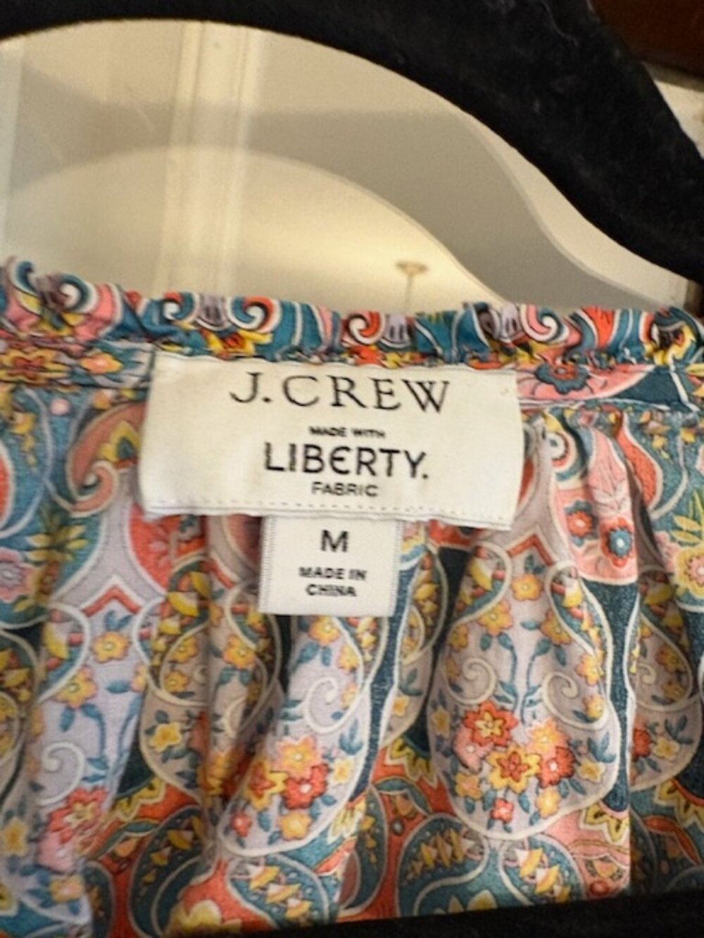 J.Crew x Liberty of London Paisley Print Blouse, Size Medium - Picture 2 of 6